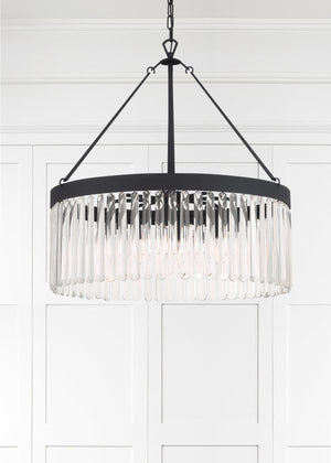 Emory 8 Light Black Forged Chandelier EMO-5406-BF