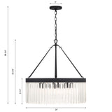 Emory 8 Light Black Forged Chandelier EMO-5406-BF