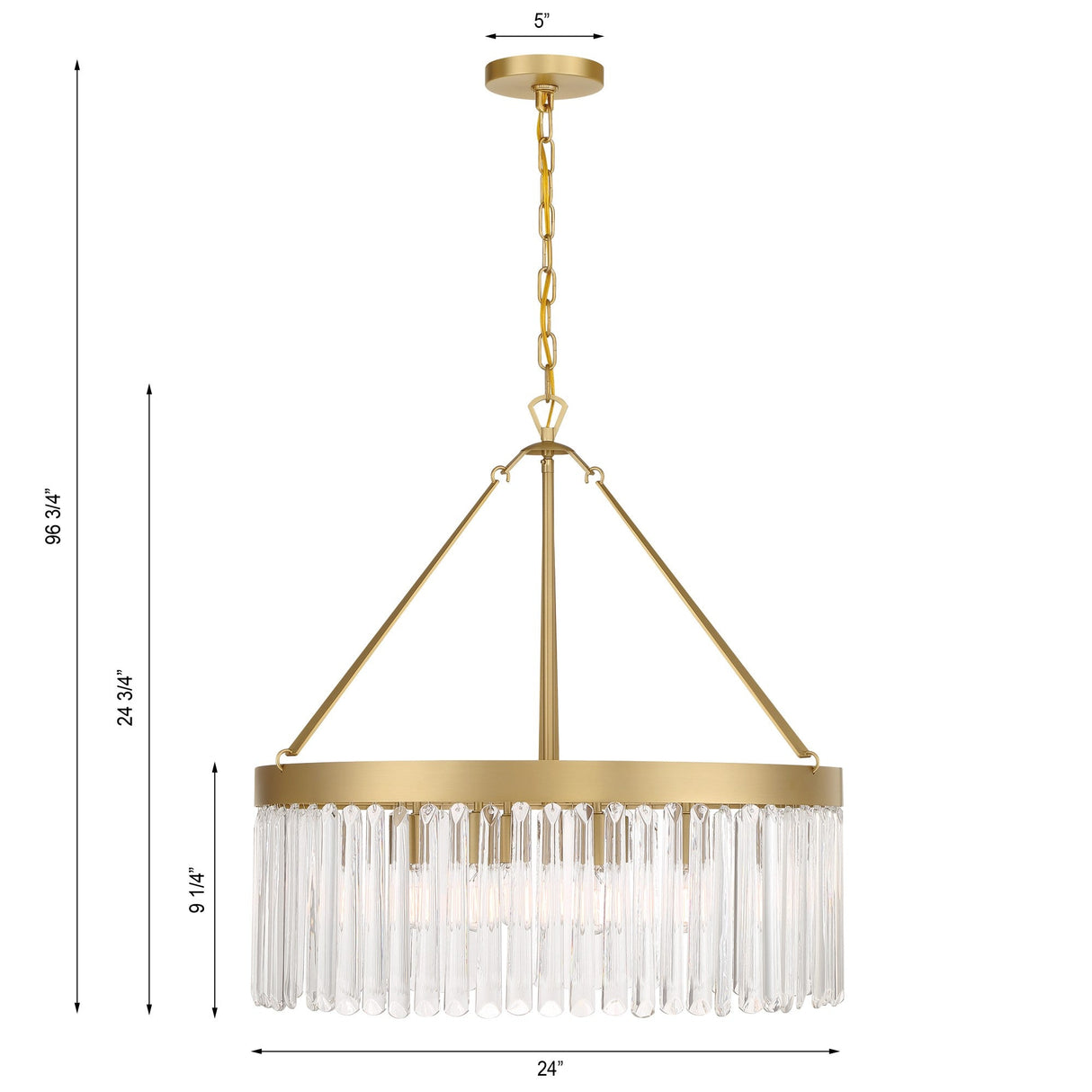 Emory 8 Light Modern Gold Chandelier EMO-5406-MG