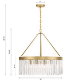 Emory 8 Light Modern Gold Chandelier EMO-5406-MG