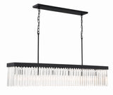 Emory 6 Light Black Forged Linear Chandelier EMO-5407-BF