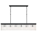 Emory 6 Light Black Forged Linear Chandelier EMO-5407-BF