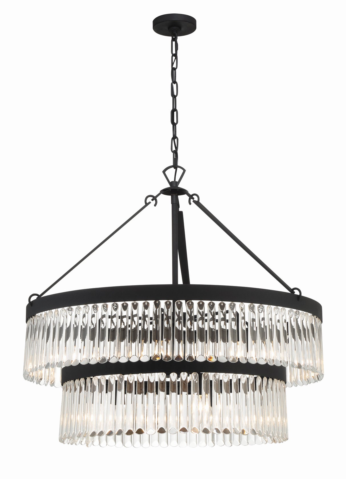 Emory 9 Light Black Forged Chandelier EMO-5408-BF