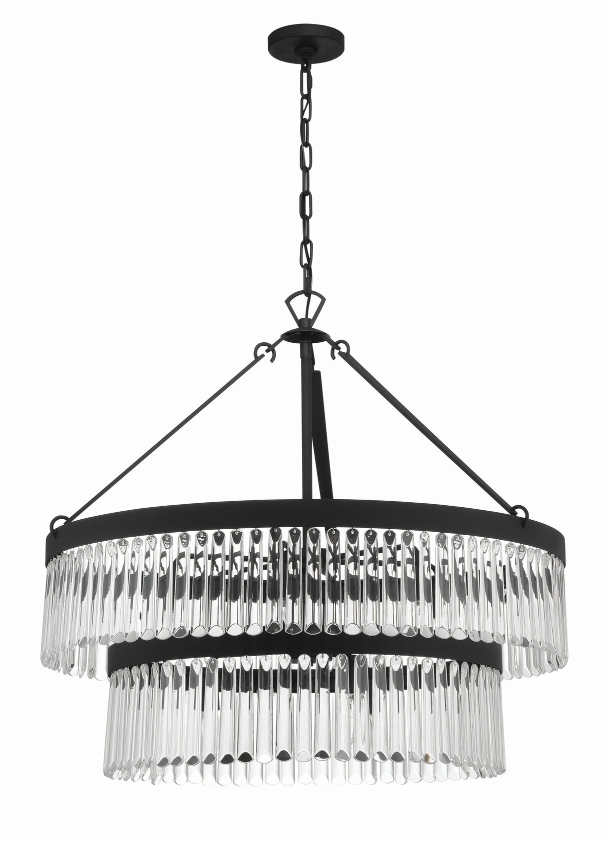 Emory 9 Light Black Forged Chandelier EMO-5408-BF