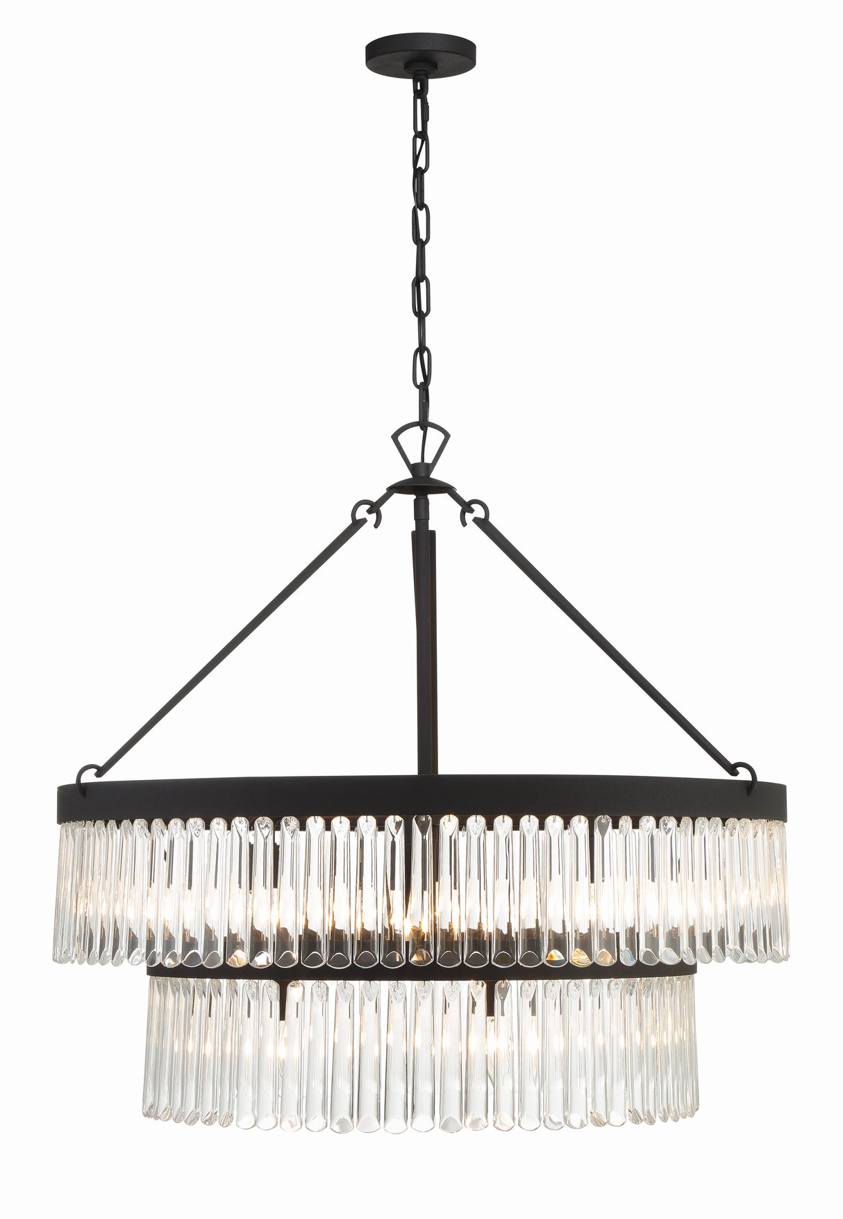 Emory 9 Light Black Forged Chandelier EMO-5408-BF