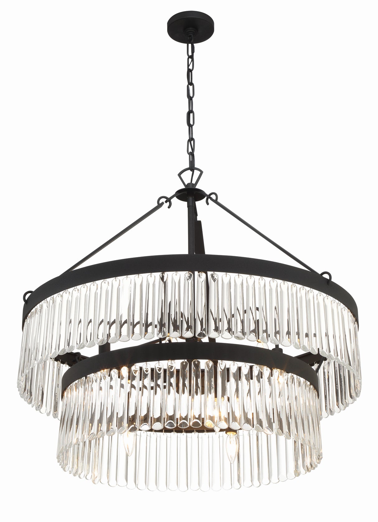 Emory 9 Light Black Forged Chandelier EMO-5408-BF