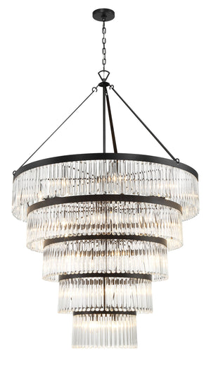 Emory 30 Light Black Chandelier EMO-5430-BK