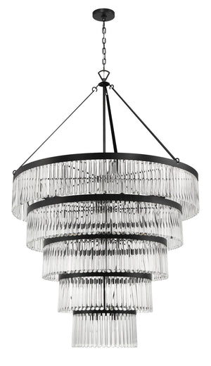 Emory 30 Light Black Chandelier EMO-5430-BK