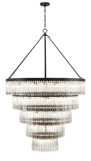 Emory 30 Light Black Chandelier EMO-5430-BK