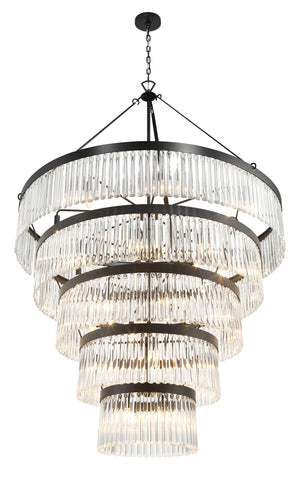 Emory 30 Light Black Chandelier EMO-5430-BK