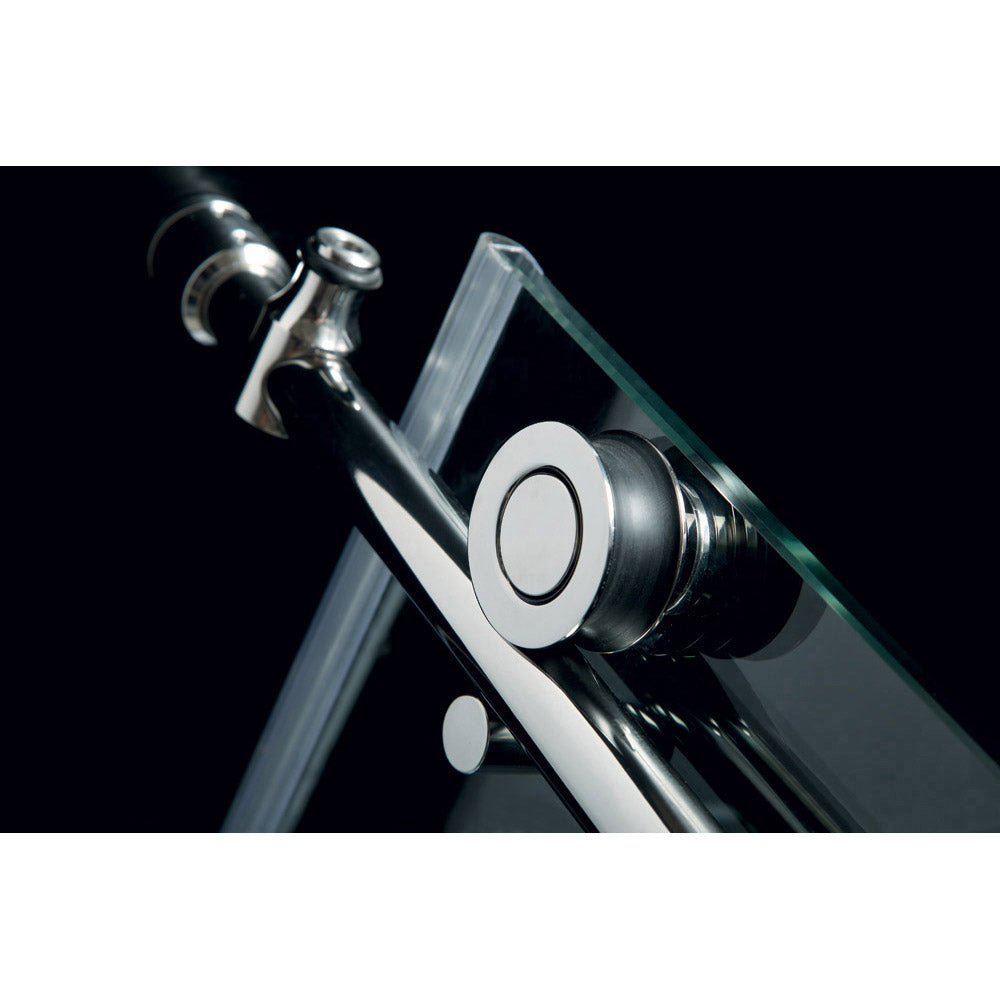 DreamLine Enigma-X 56-60 in. W x 76 in. H Clear Sliding Shower Door in Polished Stainless Steel
