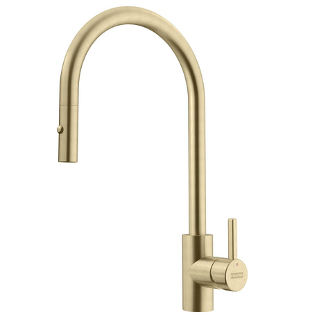 FRANKE EOS-PD-GLD Eos Neo 17-in Single Handle Pull-Down Kitchen Faucet in Gold In Gold