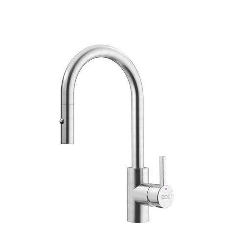 FRANKE EOS-PR-304 Eos Neo 14-in Single Handle Pull-Down Prep Kitchen Faucet in Stainless Steel In Stainless Steel
