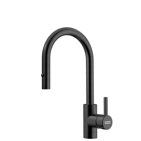 FRANKE EOS-PR-IBK Eos Neo 14-in Single Handle Pull-Down Prep Kitchen Faucet in Industrial Black In Industrial Black