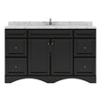 Virtu USA Talisa 60" Single Bath Vanity in White with White Quartz Top and Round Sink - Luxe Bathroom Vanities