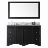 Virtu USA Talisa 60" Single Bath Vanity in Espresso with Marble Top and Round Sink with Brushed Nickel Faucet and Mirror - Luxe Bathroom Vanities Luxury Bathroom Fixtures Bathroom Furniture