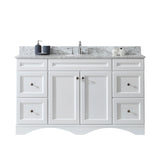 Virtu USA Talisa 60" Single Bath Vanity with Marble Top and Round Sink - Luxe Bathroom Vanities