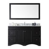 Virtu USA Talisa 60" Single Bath Vanity in Espresso with Marble Top and Square Sink with Polished Chrome Faucet and Mirror - Luxe Bathroom Vanities Luxury Bathroom Fixtures Bathroom Furniture