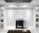 Virtu USA Winterfell 30" Single Bath Vanity with White Marble Top and Square Sink