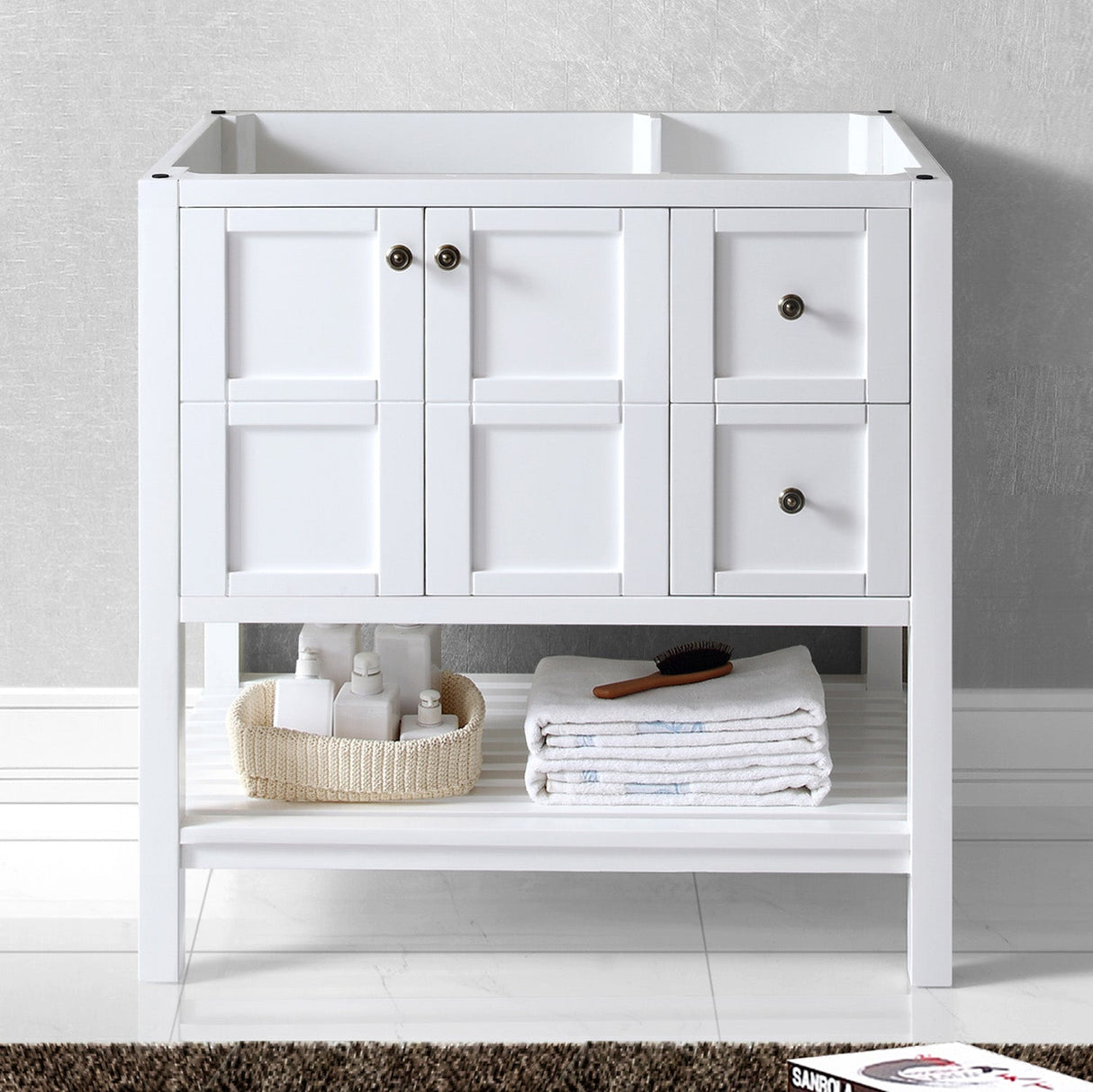 Virtu USA Winterfell 36" Single Cabinet in White