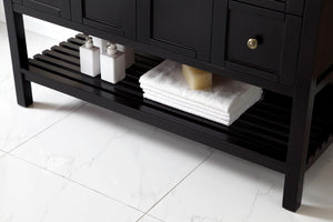 Virtu USA Winterfell 48" Single Bath Vanity with White Marble Top and Square Sink with Matching Mirror