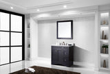 Virtu USA Elise 36" Single Bath Vanity with White Marble Top and Square Sink with Matching Mirror