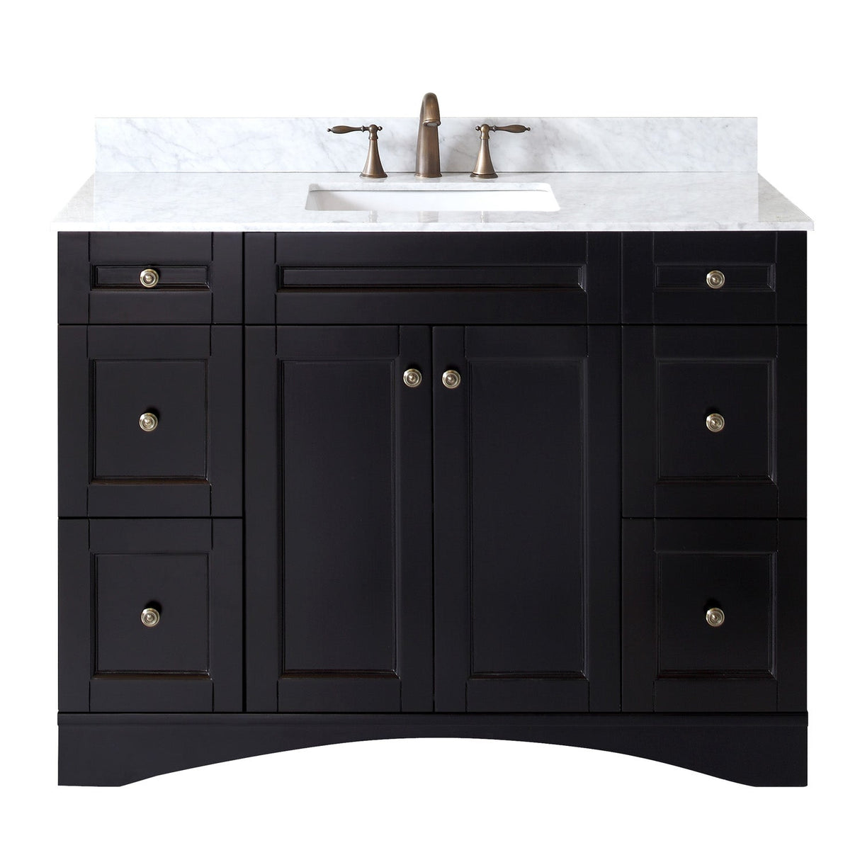 Virtu USA Elise 48" Single Bath Vanity with Marble Top and Square Sink - Luxe Bathroom Vanities Luxury Bathroom Fixtures Bathroom Furniture