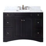 Virtu USA Elise 48" Single Bath Vanity with Marble Top and Square Sink - Luxe Bathroom Vanities Luxury Bathroom Fixtures Bathroom Furniture