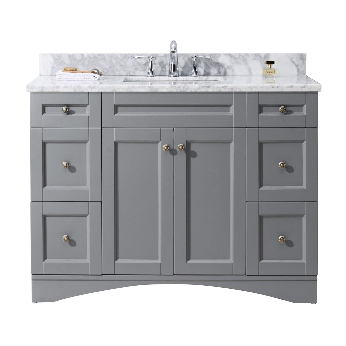 Virtu USA Elise 48" Single Bath Vanity with Marble Top and Square Sink - Luxe Bathroom Vanities Luxury Bathroom Fixtures Bathroom Furniture