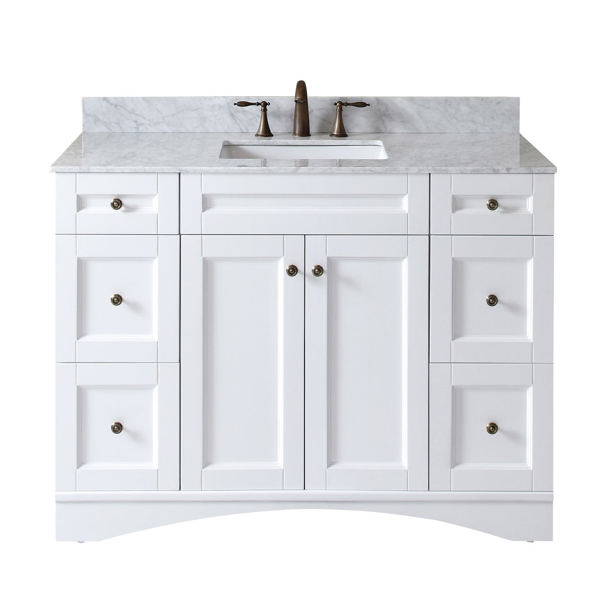 Virtu USA Elise 48" Single Bath Vanity with Marble Top and Square Sink - Luxe Bathroom Vanities