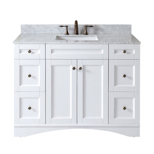 Virtu USA Elise 48" Single Bath Vanity with Marble Top and Square Sink - Luxe Bathroom Vanities