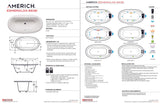 Americh ES6636TA5-BI Esmeralda 6636 - Tub Only / Airbath 5 - Biscuit