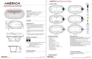 Americh ES6636TA5-BI Esmeralda 6636 - Tub Only / Airbath 5 - Biscuit