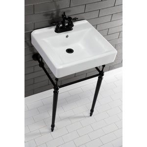 Concord EV2018W34 20-Inch Console Sink Basin (4-Inch, 3-Hole), White