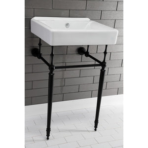 Concord EV2018W38 20-Inch Console Sink Basin (8-Inch, 3-Hole), White
