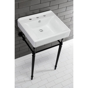Concord EV2018W38 20-Inch Console Sink Basin (8-Inch, 3-Hole), White