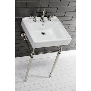 Concord EV2018W38 20-Inch Console Sink Basin (8-Inch, 3-Hole), White