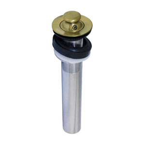 Trimscape EV3003 Brass Lift and Turn Bathroom Sink Drain without Overflow, 17 Gauge, Antique Brass