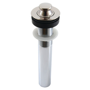 Trimscape EV3006 Brass Lift and Turn Bathroom Sink Drain without Overflow, 17 Gauge, Polished Nickel