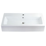 Adelaide EV3217 Porcelain Rectangular Vessel Sink, White