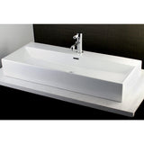 Camilla EV3916 Porcelain Rectangular Vessel Sink, White