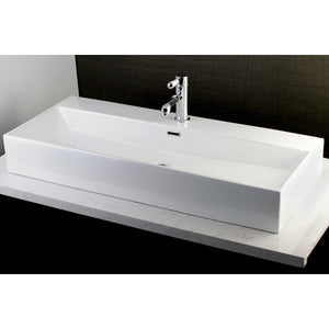 Camilla EV3916 Porcelain Rectangular Vessel Sink, White