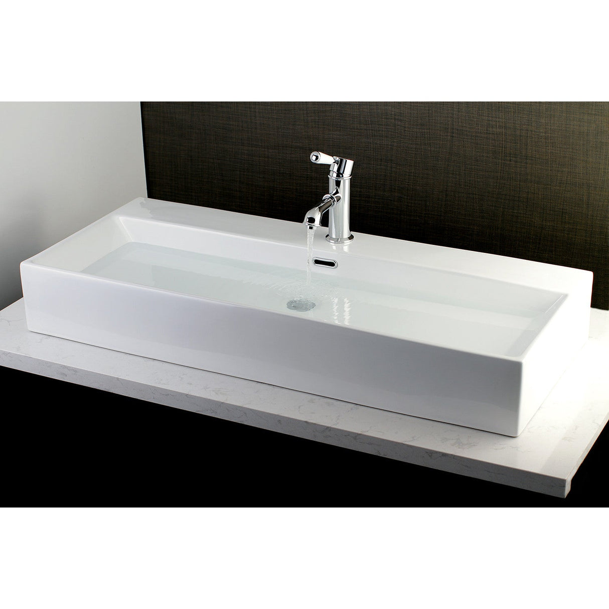 Camilla EV3916 Porcelain Rectangular Vessel Sink, White