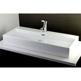 Camilla EV3916 Porcelain Rectangular Vessel Sink, White