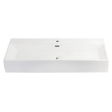 Camilla EV3916 Porcelain Rectangular Vessel Sink, White