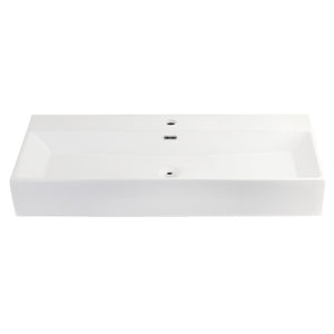 Camilla EV3916 Porcelain Rectangular Vessel Sink, White