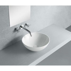 Serene EV4030 Ceramic Round Vessel Sink, White