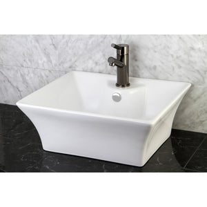 Forte EV4049 Ceramic Rectangular Vessel Sink, White