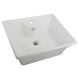 Forte EV4049 Ceramic Rectangular Vessel Sink, White