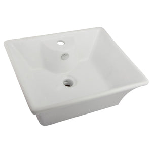 Forte EV4049 Ceramic Rectangular Vessel Sink, White